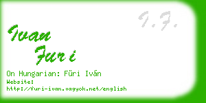ivan furi business card